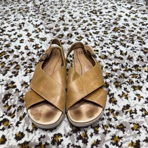 UGG Women's Tan Leather Sandals